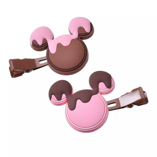 JAN 6 PREORDER - Disney Store Japan - Valentines 2026 - Chocolate Style - Mickey Mouse - Hair Clip Set