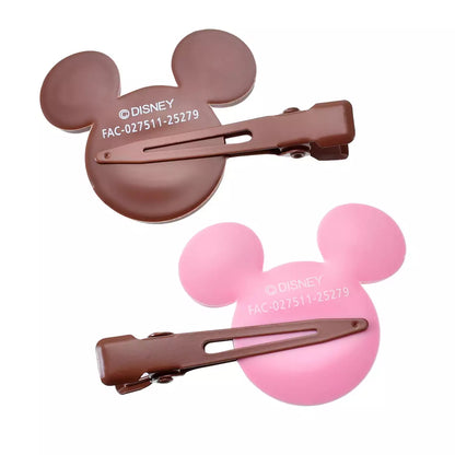 JAN 6 PREORDER - Disney Store Japan - Valentines 2026 - Chocolate Style - Mickey Mouse - Hair Clip Set