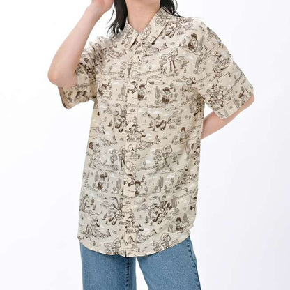 JUNE 30 PREORDER - Japan Disney Store - Toy Story Fashion - Oversized Western Short-Sleeved Shirt
