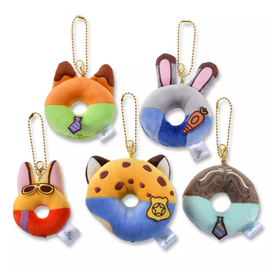 FEB 9 PREORDER - Japan Disney Store - Zootopia - 10th Anniversary Collection - Donut Plush Keychain Set