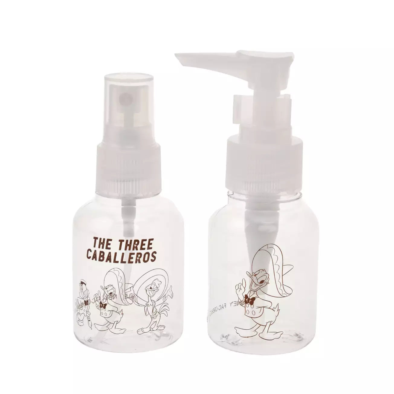 Japan Disney Store - The Three Caballeros - Travel with Amigos - Donald, Jose Carioca & Panchito - Bottle Case Set in Pouch