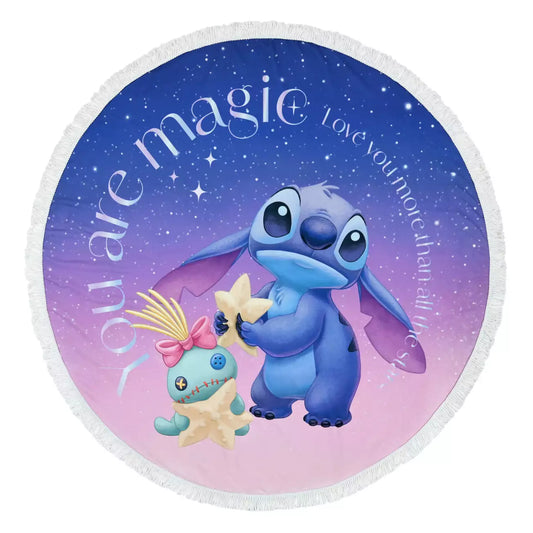 JUNE 2 PREORDER - Japan Disney Store - Stitch Day 2026 - Stitch & Scrump Round Beach Towel