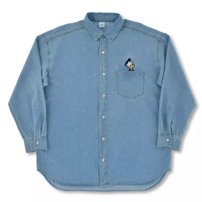 Japan Disney Store - Donald Fashion 2026 -Donald Duck Long-Sleeve Denim Shirt