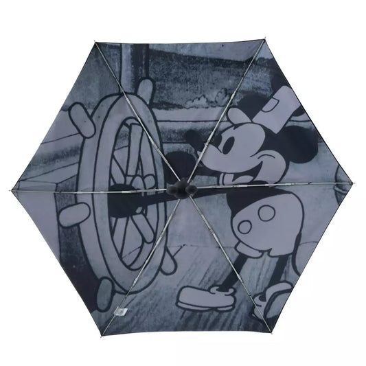 MAY 1 PREORDER - Japan Disney Store - Steamboat Willie - Folding Umbrella - Sun & Rain
