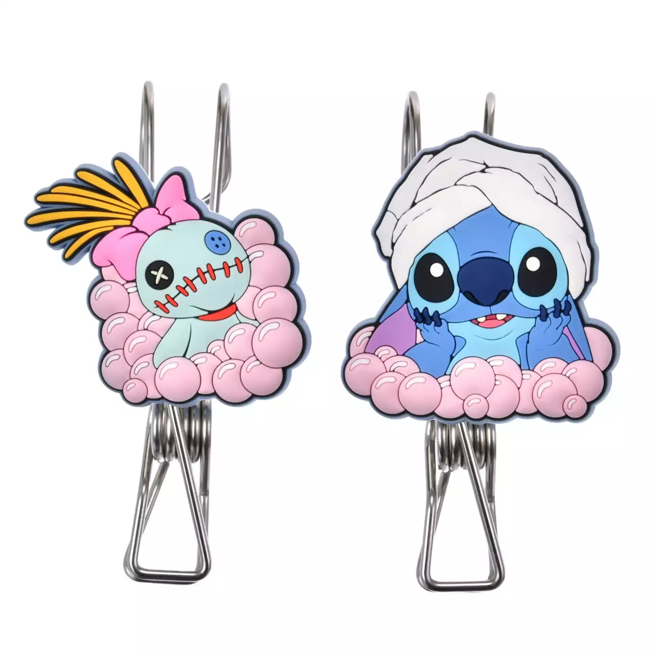 Japan Disney Store - Bath & Laundry - Stitch & Scrump Hanger Clip Set