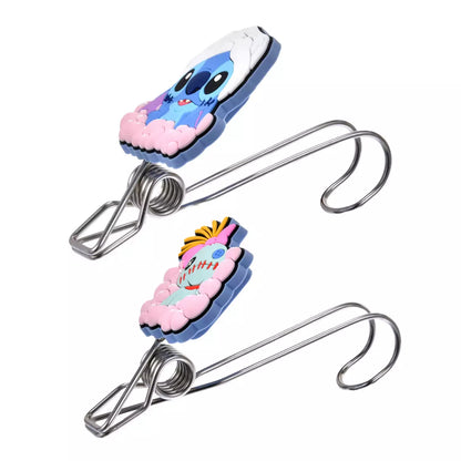 Japan Disney Store - Bath & Laundry - Stitch & Scrump Hanger Clip Set