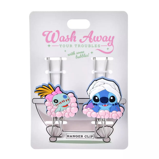 MAY 26 PREORDER - Japan Disney Store - Bath & Laundry - Stitch & Scrump Hanger Clip Set