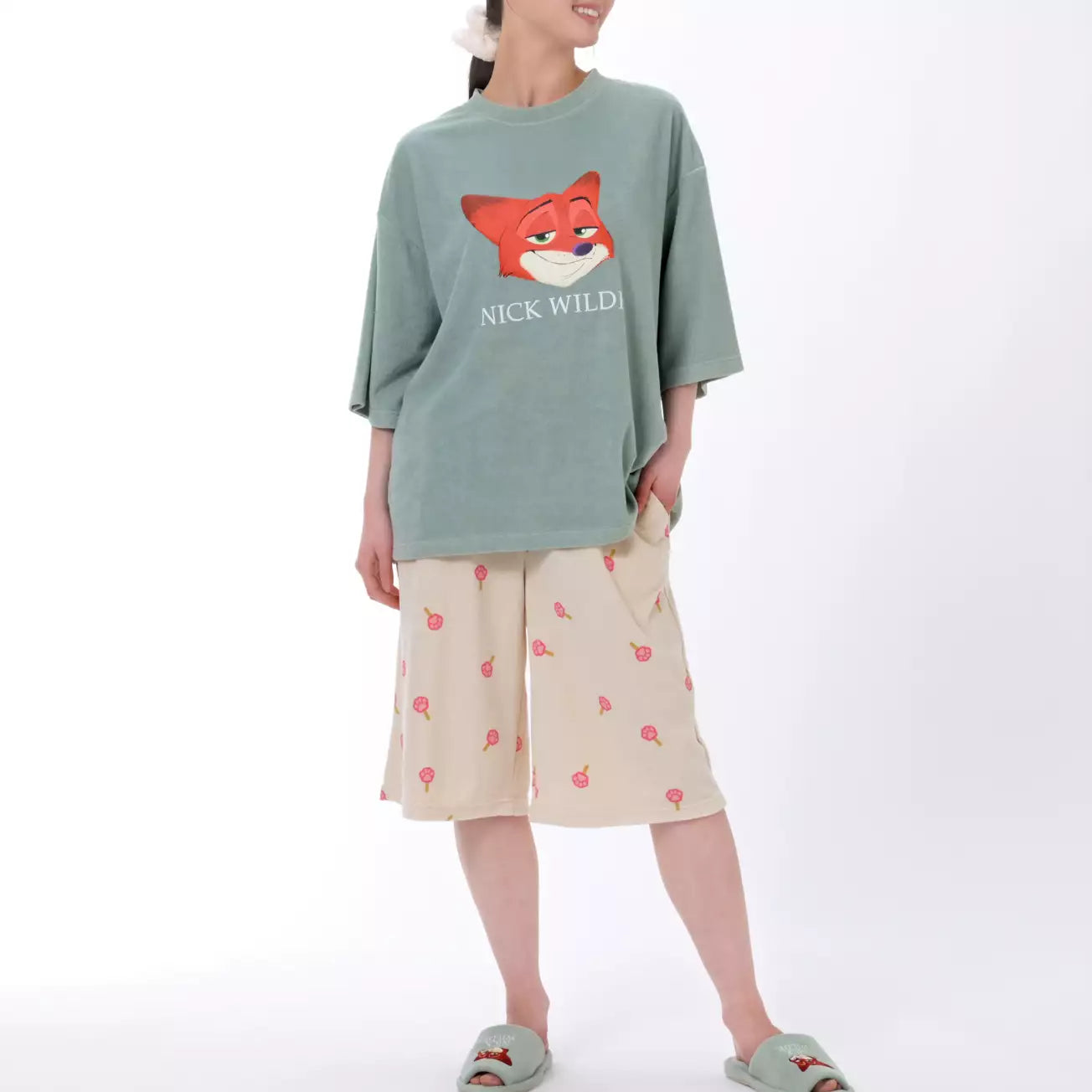 Japan Disney Store - Zootopia - Nick Wilde - Short-Sleeved Terry Cloth Pajamas - L Size