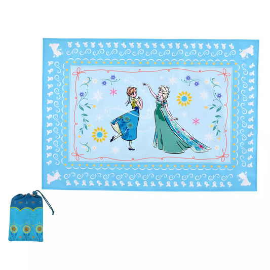 Japan Disney Store - Frozen Fever - Anna & Elsa Picnic Blanket with Pouch