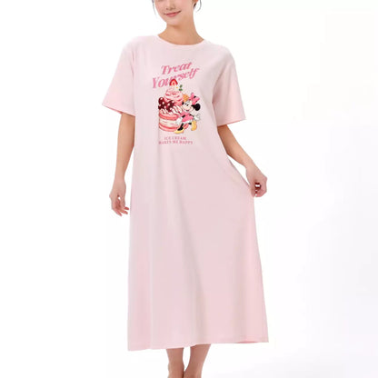Japan Disney Store - Disney Cool Goods - Minnie Mouse Short-Sleeved Loungewear Dress - Summer Sweets