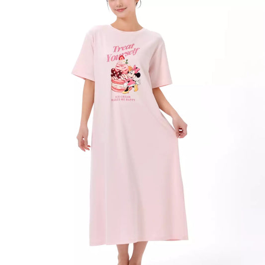 Japan Disney Store - Disney Cool Goods - Minnie Mouse Short-Sleeved Loungewear Dress - Summer Sweets