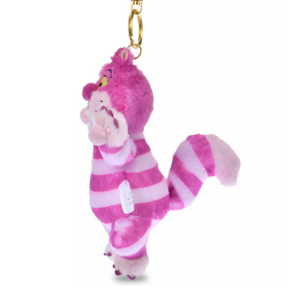 Japan Disney Store - Cheshire Cat Plush Keychain - Disney Animal Touch