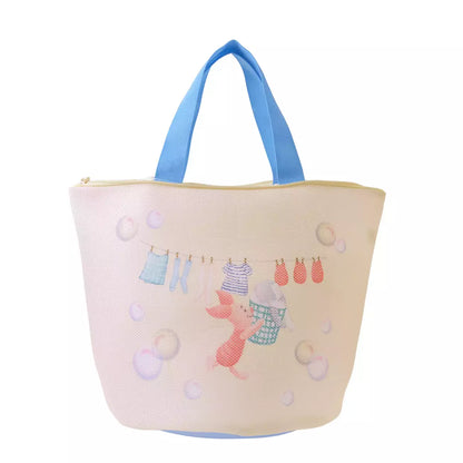 Japan Disney Store - Bath & Laundry - Winnie the Pooh & Piglet - Laundry Net Tote Bag