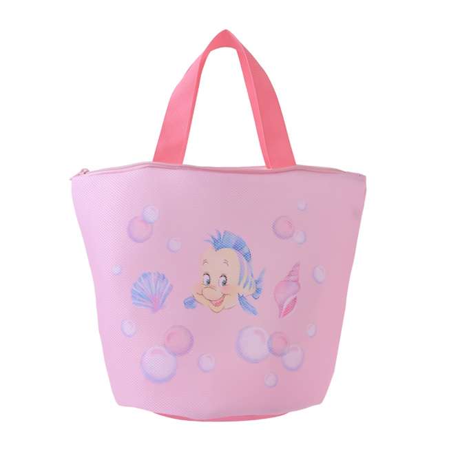 Japan Disney Store - Bath & Laundry - The Little Mermaid - Ariel & Flounder Laundry Net Tote Bag