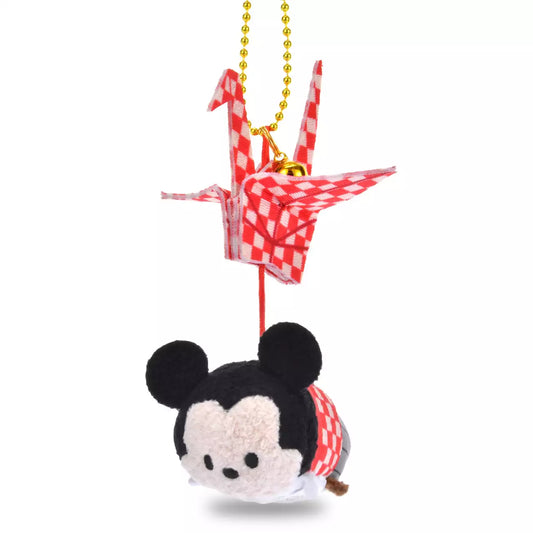 Japan Disney Store - Tsumtsum- Mickey Mouse - Origami Crane - Plush Keychain