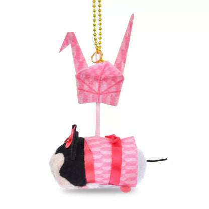 Japan Disney Store - Tsumtsum- Minnie Mouse - Origami Crane - Plush Keychain