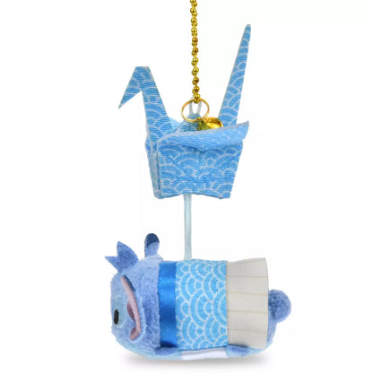Japan Disney Store - Tsumtsum- Stitch - Origami Crane - Plush Keychain