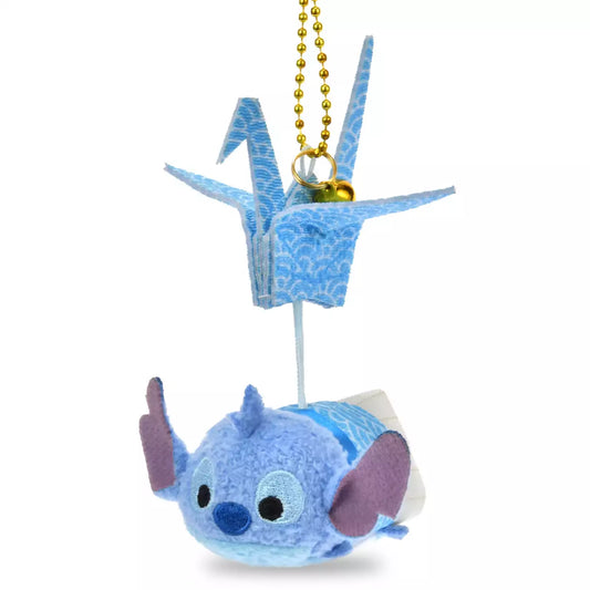 Japan Disney Store - Tsumtsum- Stitch - Origami Crane - Plush Keychain