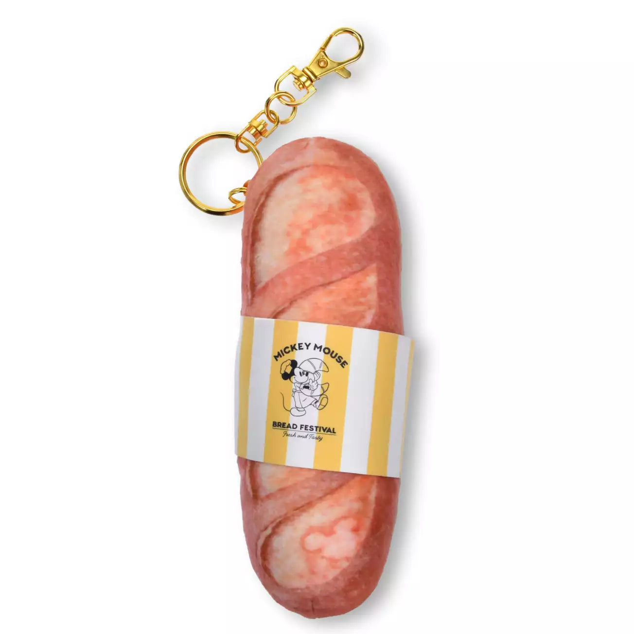 Japan Disney Store - Mickey's Bakery 2026 - Baguette Mickey Mouse - Plush Keychain
