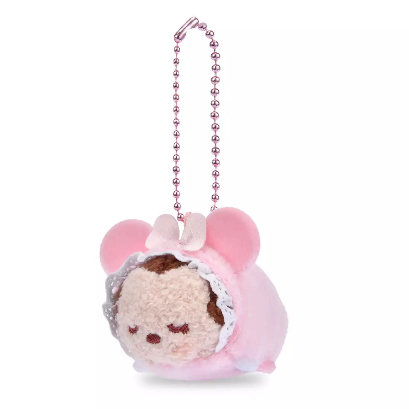Japan Disney Store - Sleep Tsum Tsum -  Minnie Mouse - Plush Keychain