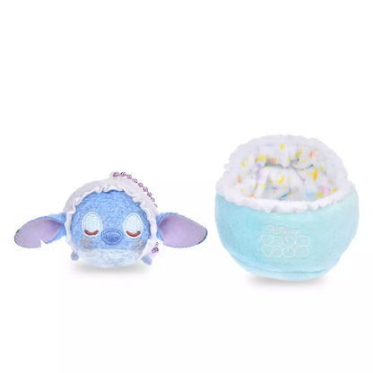 Japan Disney Store - Sleep Tsum Tsum -  Stitch - Plush Keychain