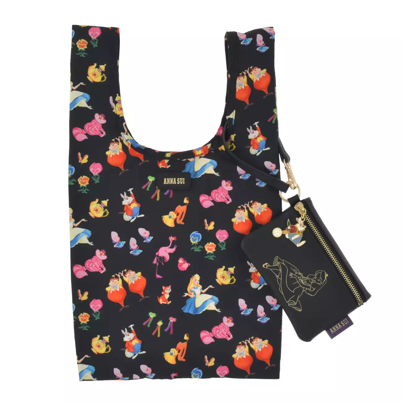 JUNE 16 PREORDER - Japan Disney Store - Alice in Wonderland 75th Anniversary - ANNA SUI Shopping Bag with Pouch