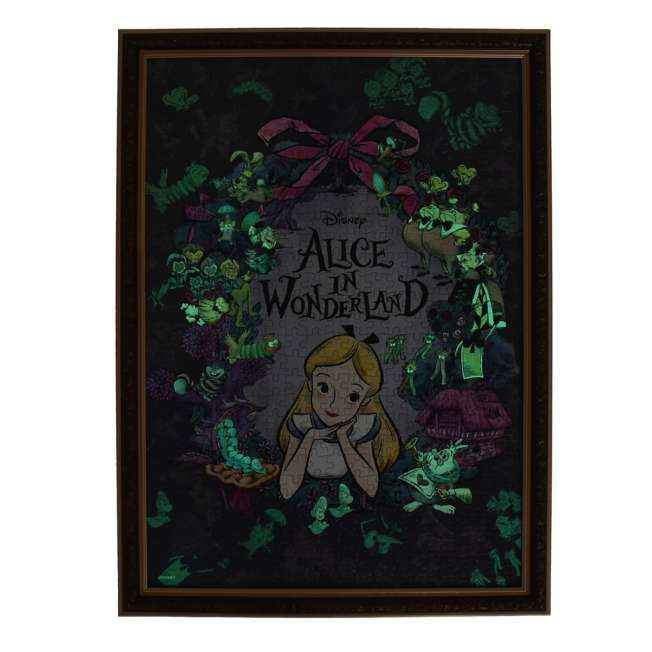 JUNE 16 PREORDER - Japan Disney Store - Alice in Wonderland 75th Anniversary - 500 Piece Jigsaw Puzzle - Glow-in-the-Dark