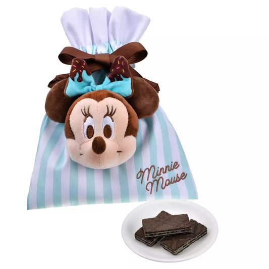 Japan Disney Store - Minnie Mouse - Wafers in a Drawstring Pouch - Chocolate Mint Flavor