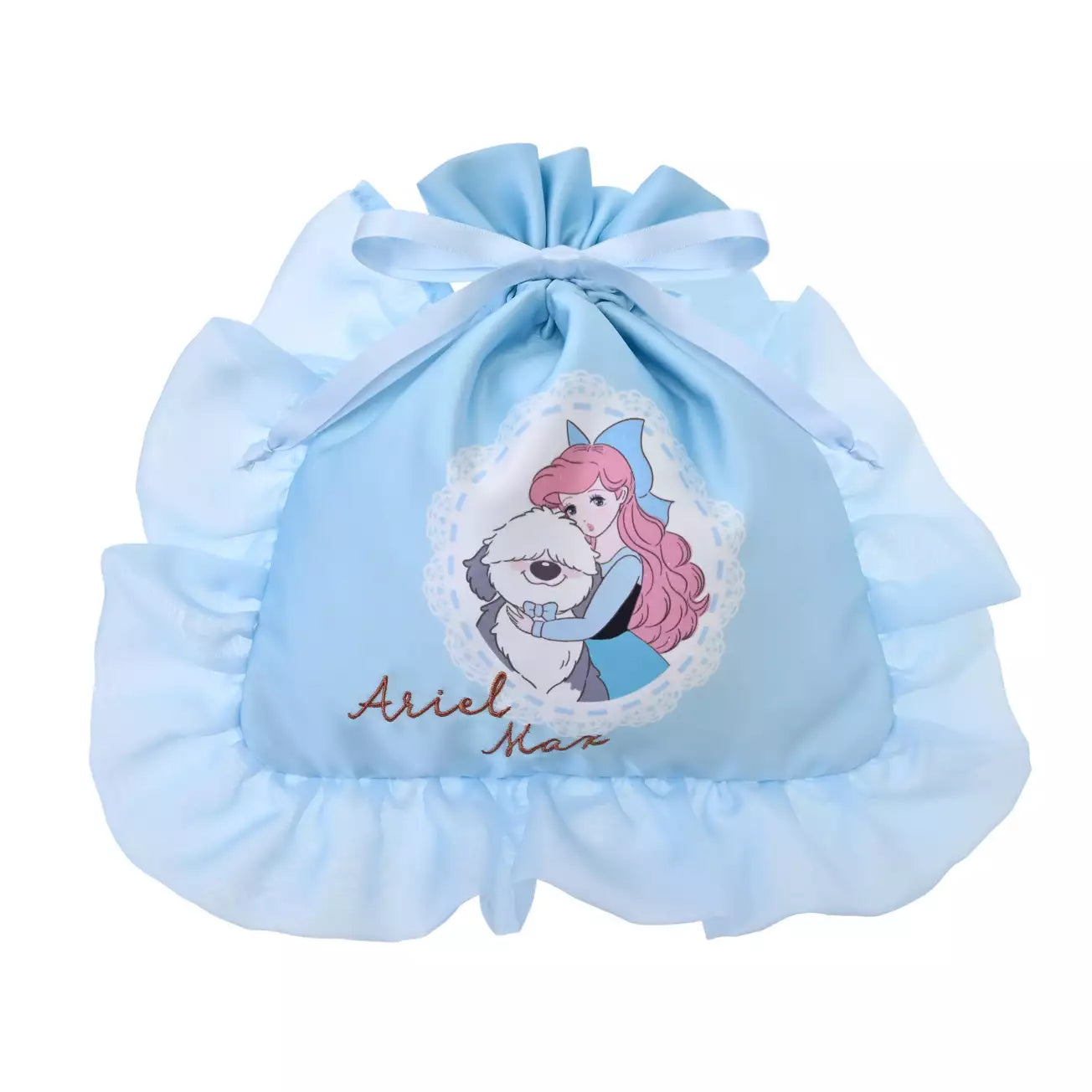 Japan Disney Store - The Little Mermaid - Ariel & Max Drawstring Bag (Illustrated by Mikko)