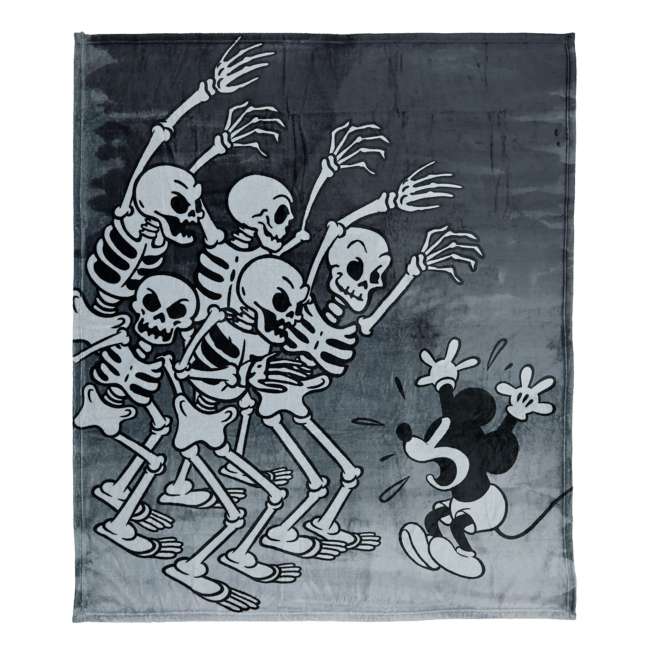 AUG 7 PREORDER - Japan Disney Store - Silly Symphony - The Skeleton Dance - Mickey Mouse Large Blanket