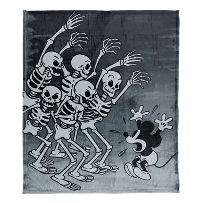 AUG 7 PREORDER - Japan Disney Store - Silly Symphony - The Skeleton Dance - Mickey Mouse Large Blanket