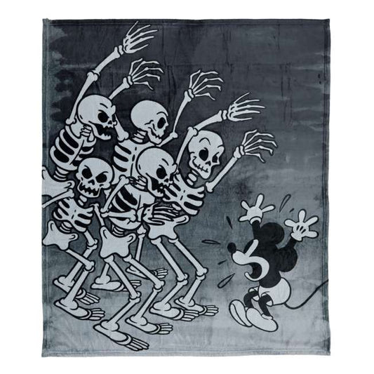 AUG 7 PREORDER - Japan Disney Store - Silly Symphony - The Skeleton Dance - Mickey Mouse Large Blanket