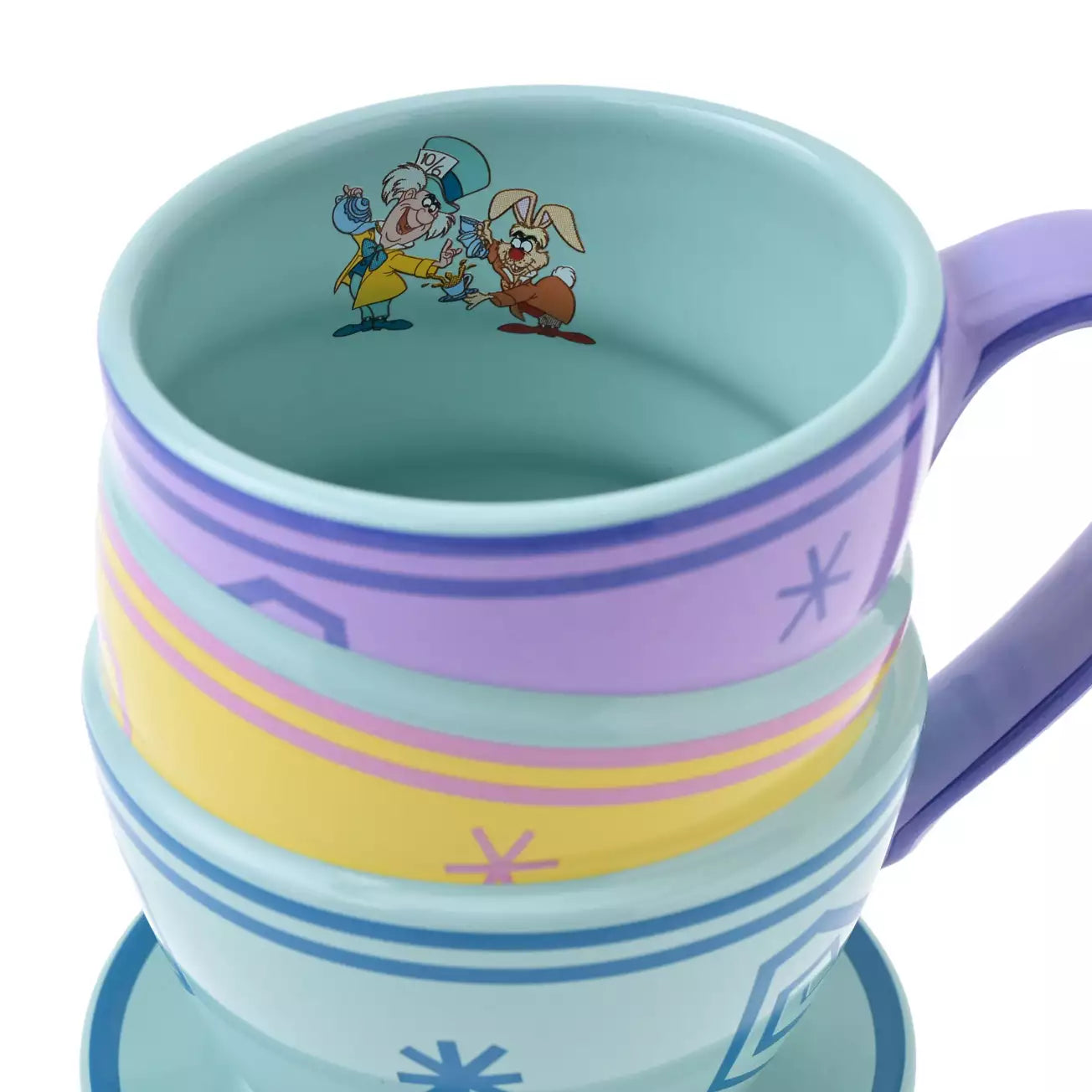 Japan Disney Store - Alice in Wonderland - Mad Hatter & March Hare Mug Triple Teacup