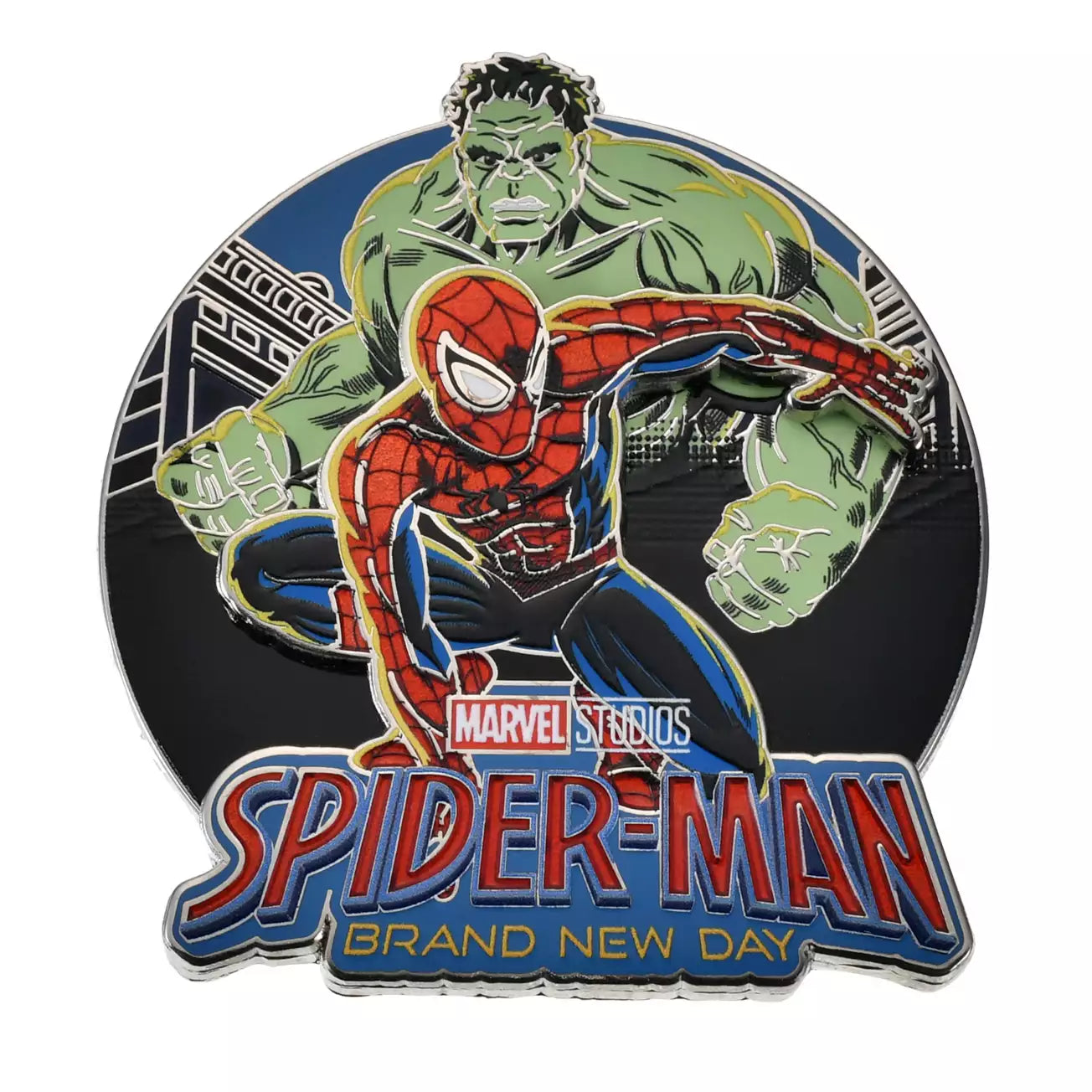 JULY 31 PREORDER - Japan Disney Store - Spider-Man & Hulk Pin Badge: Spider-Man: Brand New Day