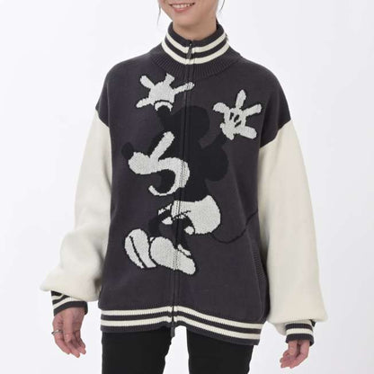 AUG 7 PREORDER - Japan Disney Store - Silly Symphony - The Skeleton Dance - Mickey Mouse Oversized Knit Jacket