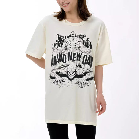 JULY 31 PREORDER - Japan Disney Store - Spider-Man & Hulk Short-Sleeve T-Shirt - Spider-Man: Brand New Day