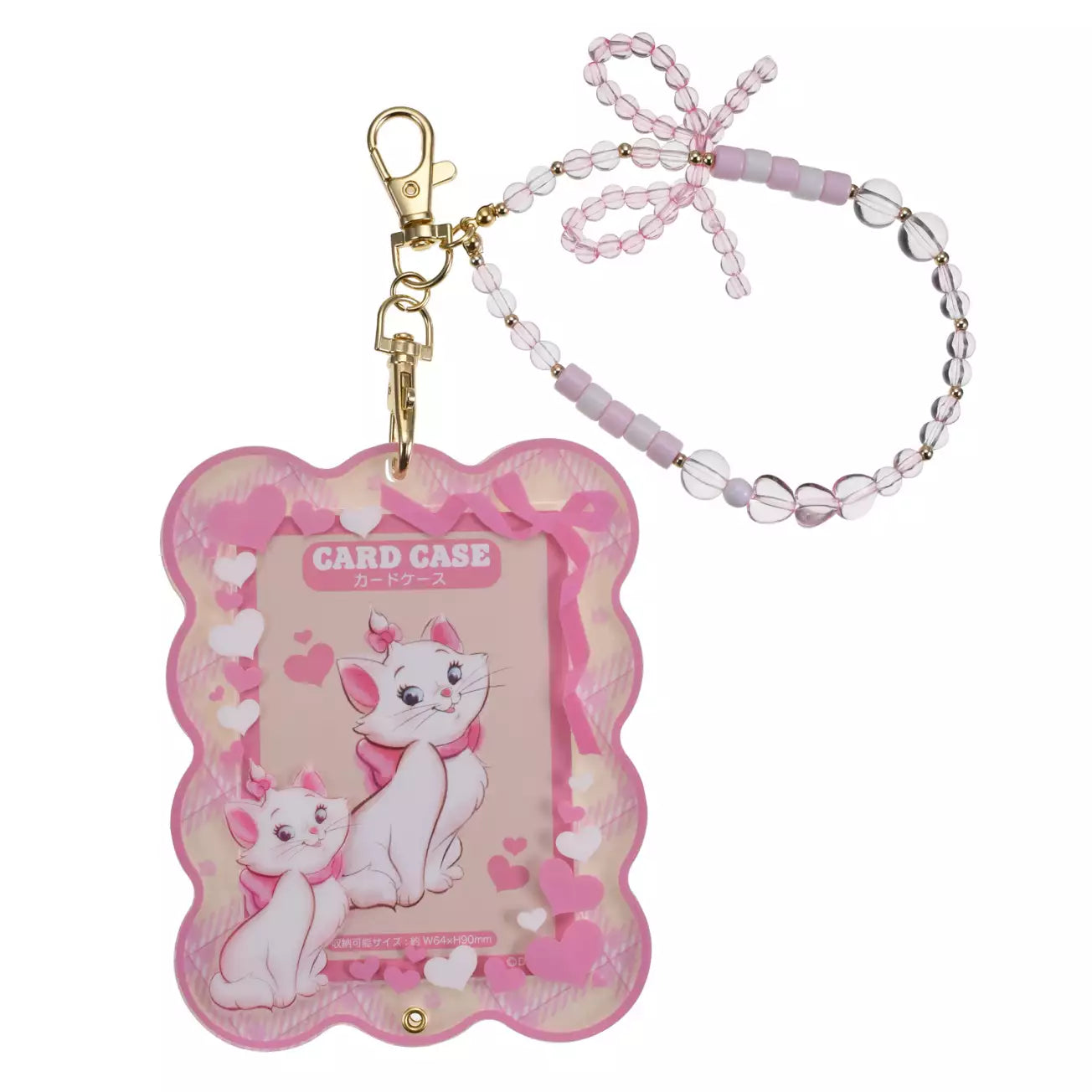 Japan Disney Store - Marie the Aristocats - Card Holder - Bead Charm
