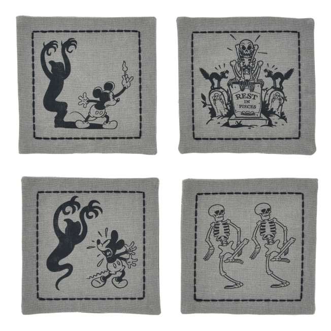 AUG 7 PREORDER - Japan Disney Store - Silly Symphony - The Skeleton Dance - Mickey Mouse Napkin Set