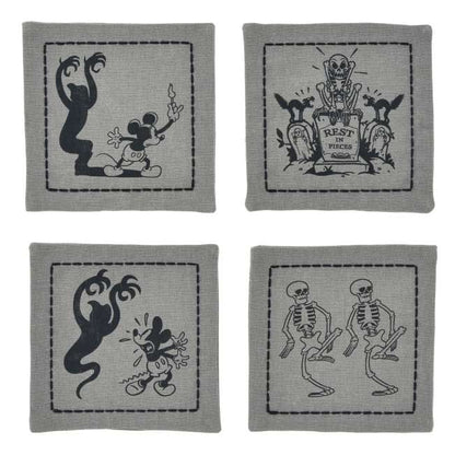 AUG 7 PREORDER - Japan Disney Store - Silly Symphony - The Skeleton Dance - Mickey Mouse Napkin Set