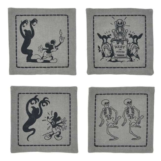 AUG 7 PREORDER - Japan Disney Store - Silly Symphony - The Skeleton Dance - Mickey Mouse Napkin Set