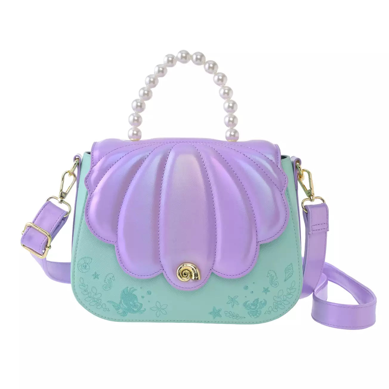 AUG 28 PREORDER - Japan Disney Store -【Loungefly】Flounder & Sebastian 2-Way Shoulder Bag
