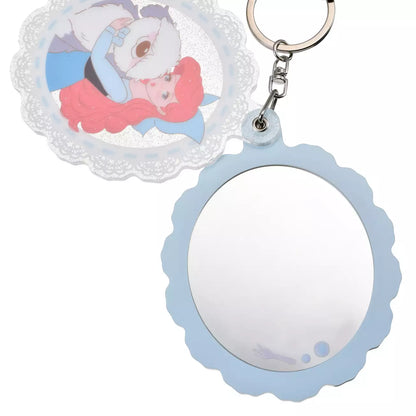 Japan Disney Store - The Little Mermaid - Ariel & Max Keychain with Mirror Charm (Illustrated by Mikko)