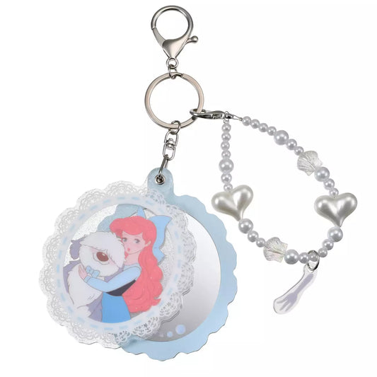 Japan Disney Store - The Little Mermaid - Ariel & Max Keychain with Mirror Charm (Illustrated by Mikko)