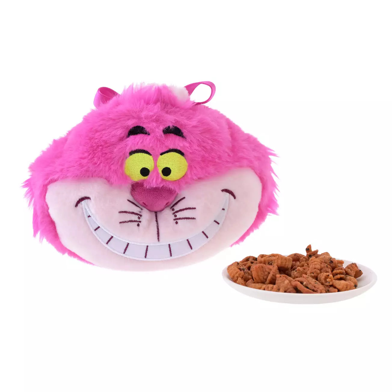 JUNE 16 PREORDER - Japan Disney Store - Alice in Wonderland 75th Anniversary - Cheshire Cat Plush Pouch with Pasta Snacks