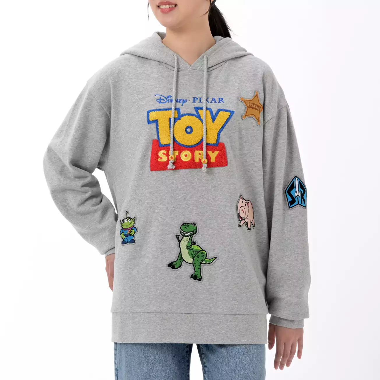 JUNE 30 PREORDER - Japan Disney Store - Toy Story Fashion - Long-Sleeve Hoodie (Gray)