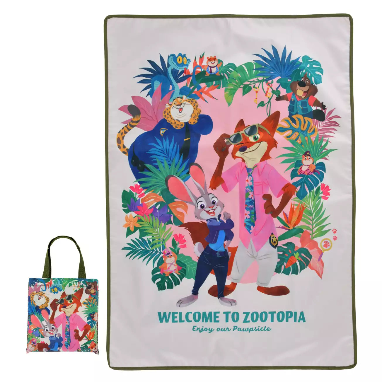 AUG 3 PREORDER - Japan Disney Store - Tropical Zootopia - Picnic Sheet in Bag