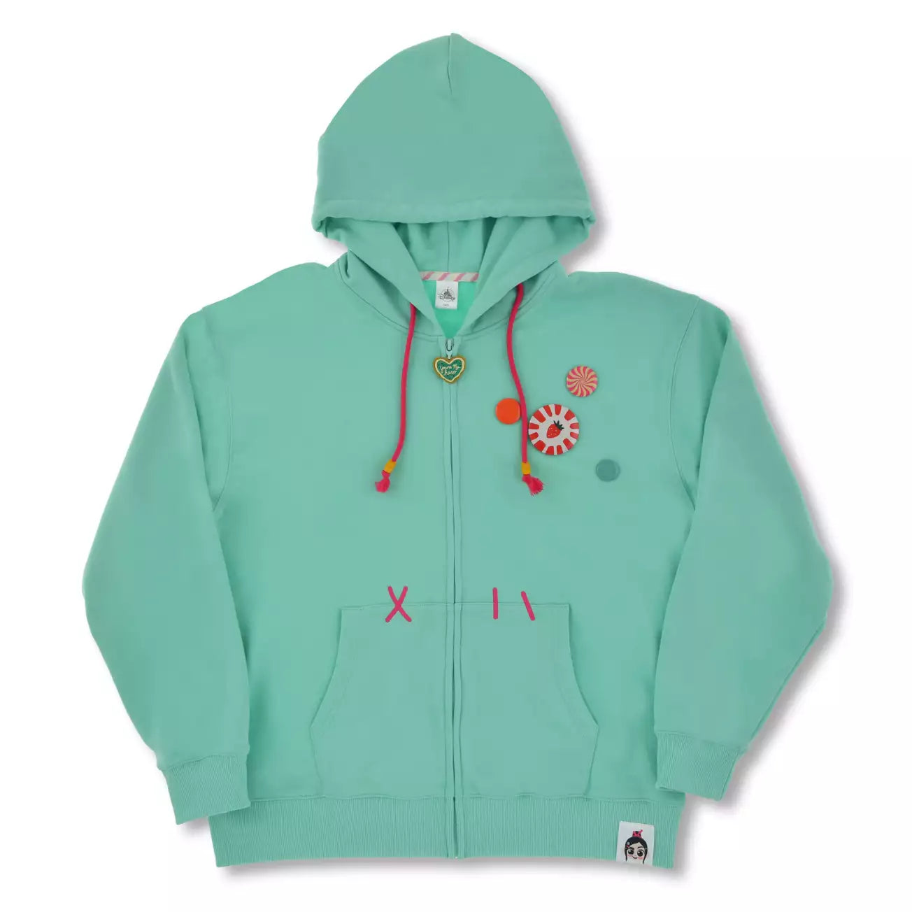 JULY 7 PREORDER - Japan Disney Store - Wreck-It Ralph - Vanellope Long-Sleeve Hoodie with Pin Badge