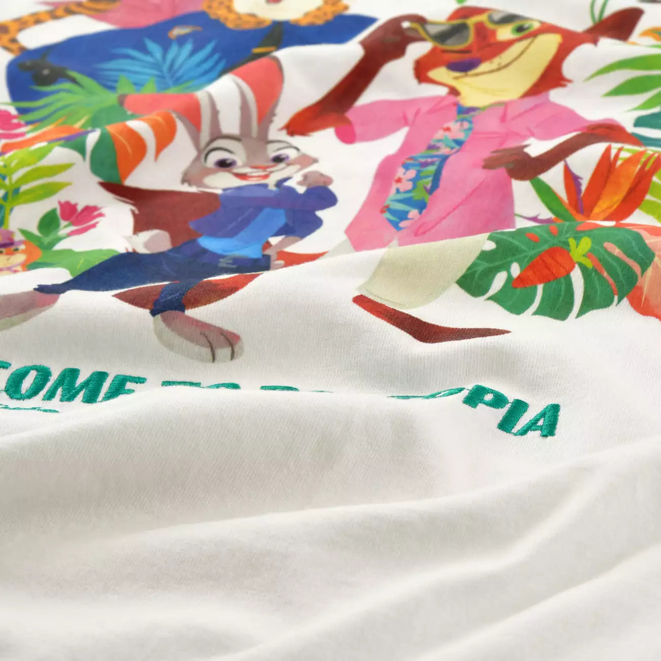 AUG 3 PREORDER - Japan Disney Store - Tropical Zootopia - White Short-Sleeve T-Shirt