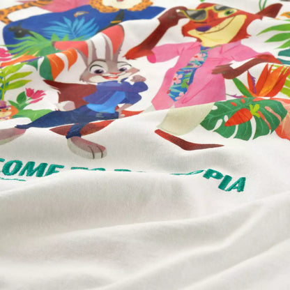 AUG 3 PREORDER - Japan Disney Store - Tropical Zootopia - White Short-Sleeve T-Shirt