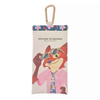 AUG 3 PREORDER - Japan Disney Store - Tropical Zootopia - Nick Wilde Pouch with Spring Clasp & Carabiner